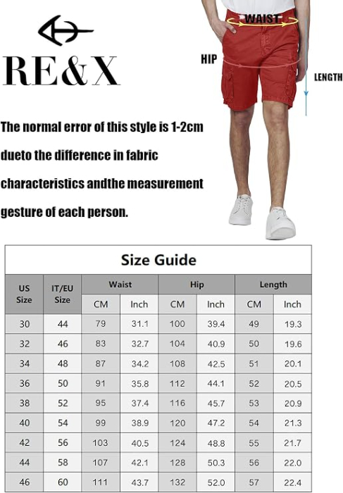 Pantaloni rosii de Drumeție Bărbați Cargo, Ripstop, Elastici, Respirabili, Quick Dry, 44 [6]