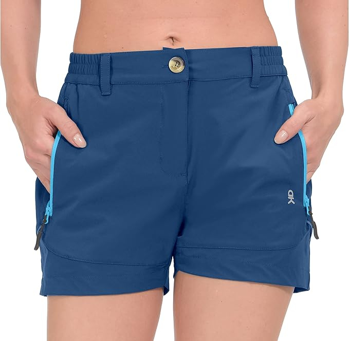 Pantaloni scurti respirabili pentru femei, cu 4 buzunare, albastri L [1]