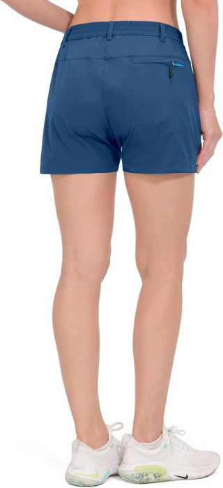 Pantaloni scurti respirabili pentru femei, cu 4 buzunare, albastri L [3]