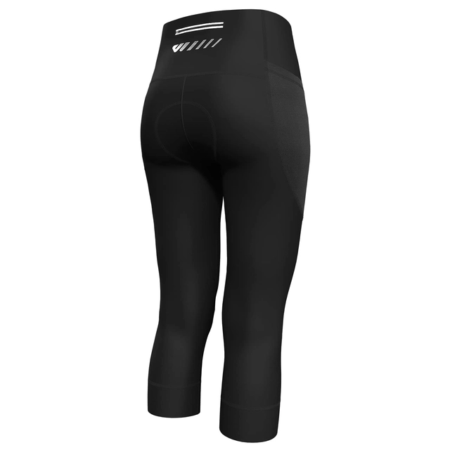 Pantaloni scurți de ciclism pentru femei, cu buzunar, cu talie înaltă, elastic, mărimea XS, negru [2]