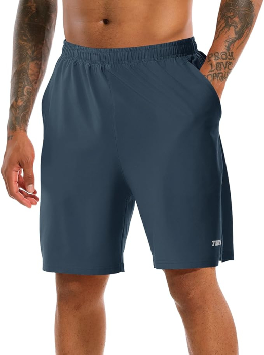 Pantaloni scurti sport pentru barbatii, usori, respirabili, gri S [2]
