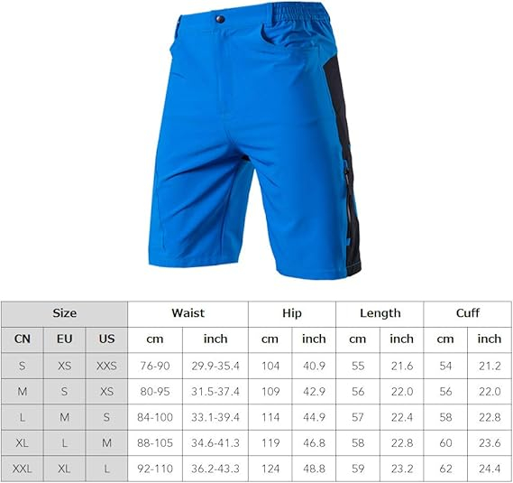 Pantaloni scurti albastri sport pentru barbatii, usori, respirabili, L [3]
