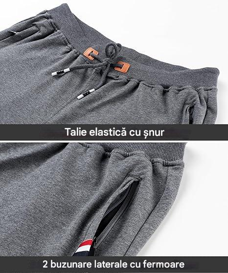 Pantaloni gri scurti sport pentru barbatii, usori, respirabili, cu buzunare si snur M [3]