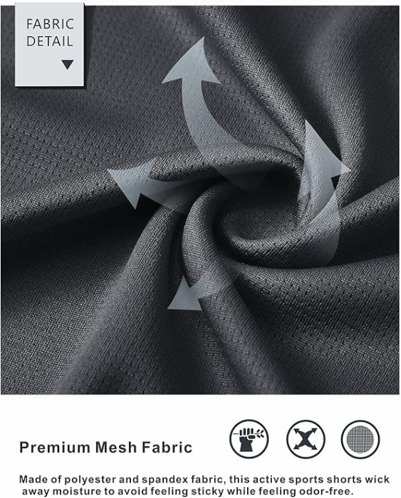 Pantaloni scurti sport pentru barbati, gri S [4]