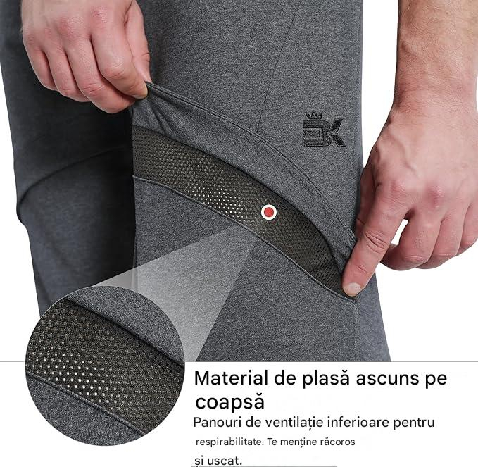 Pantaloni sport de alergare pentru femei, gri, XL [2]