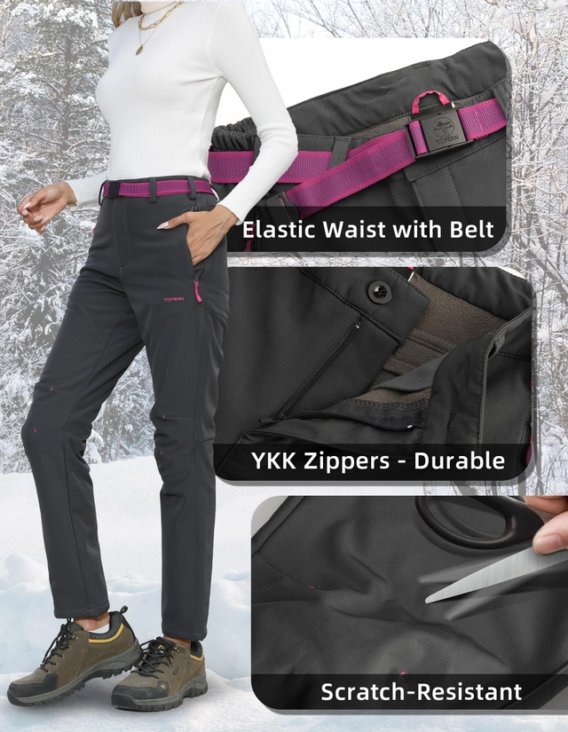 Pantaloni sport femei, Impermeabili, Respirabili Rezistenti la vânt Ultra termic TPU Polar elastic M [5]