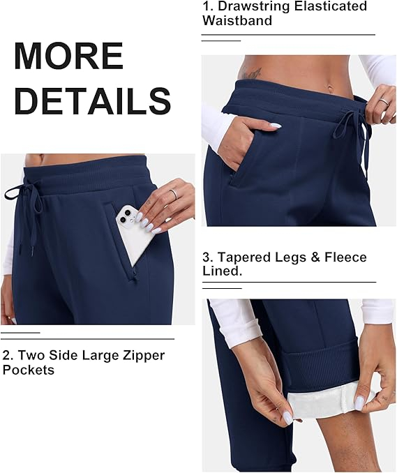 Pantaloni sport lungi respirabili pentru femei, albastru M [3]