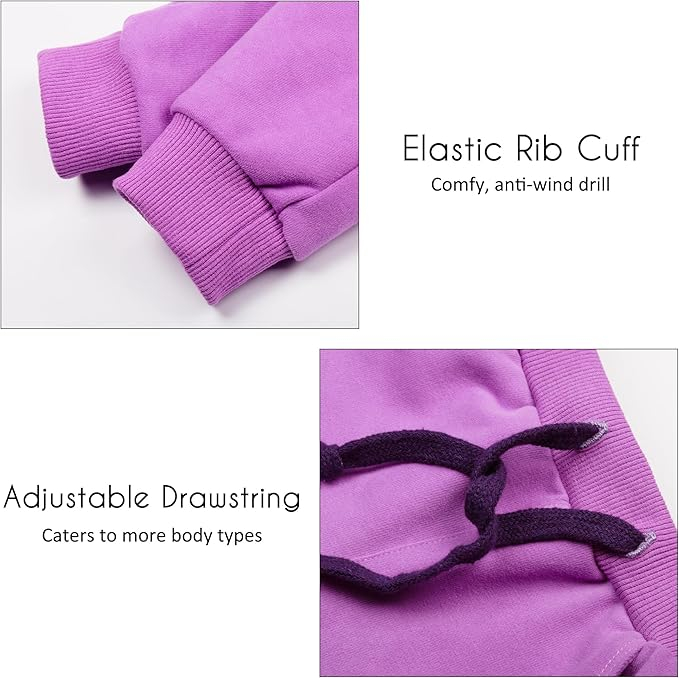 Pantaloni sport pentru copii cu elastic jos, mov L, 8-9 ani,  130-139 cm [4]