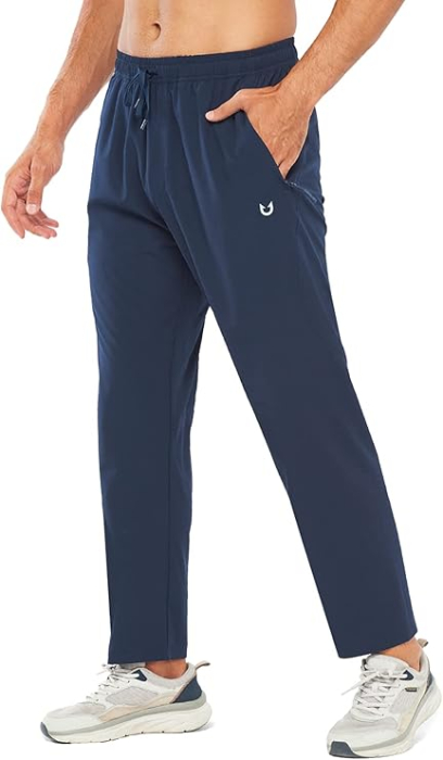 Pantaloni sport termici de alergare pentru barbati, albastri, L [1]