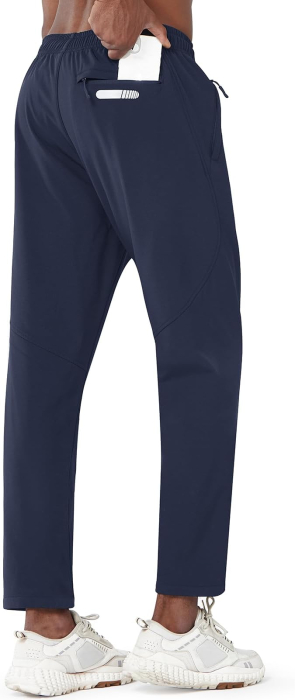 Pantaloni sport termici de alergare pentru barbati, albastri, M [3]