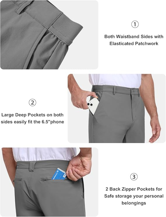 Pantaloni sport respirabili pentru barbati, gri 30 [4]