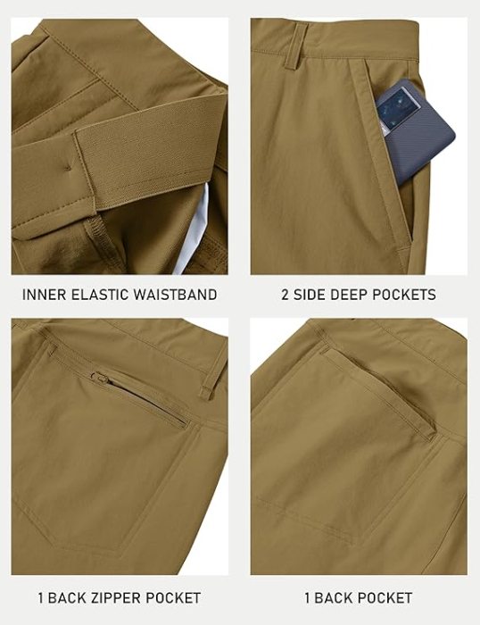 Pantaloni sport respirabili pentru barbati, kaki 32 [4]