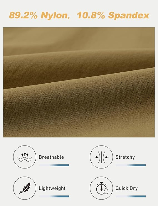 Pantaloni sport respirabili pentru barbati, kaki 32 [5]