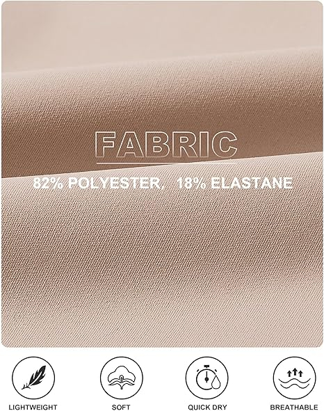 Pantaloni sport respirabili pentru femei, cu 4 buzunare, talie elastica, kaki XS [3]