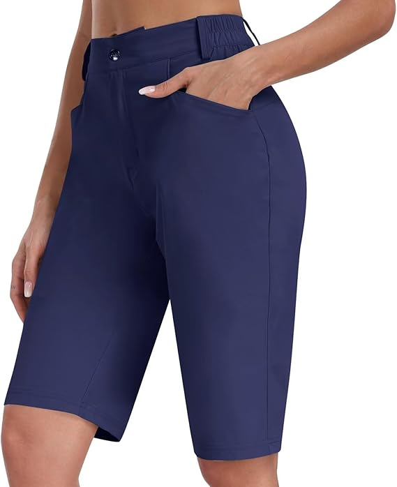 Pantaloni sport respirabili pentru femei, cu 4 buzunare, albastru inchis 2XL [2]