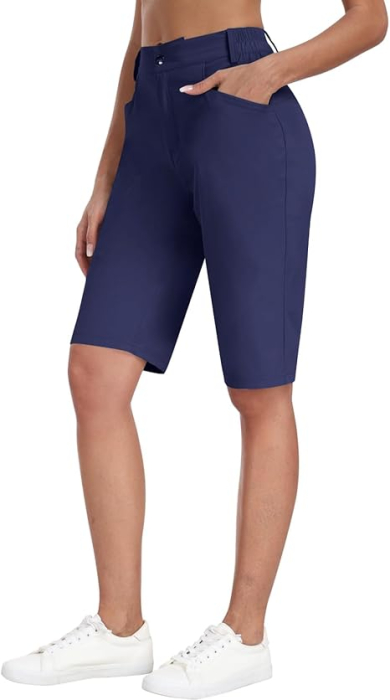 Pantaloni sport respirabili pentru femei, cu 4 buzunare, albastru inchis 2XL [1]