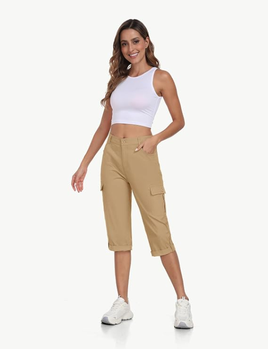 Pantaloni Scurți Damă MoFiz Cargo, 97% Bumbac, 6 Buzunare, Outdoor, 2XL [6]