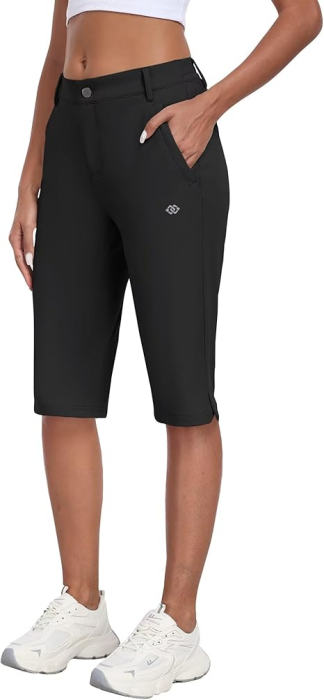 Pantaloni sport respirabili pentru femei, cu 4 buzunare, negru M [1]