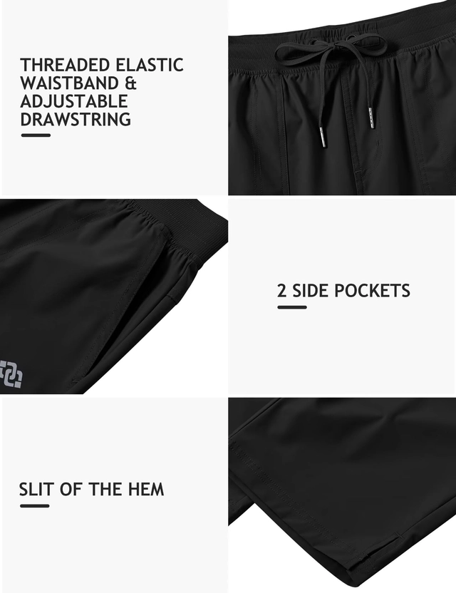 Pantaloni sport respirabili pentru femei, cu 3 buzunare, negri L [4]