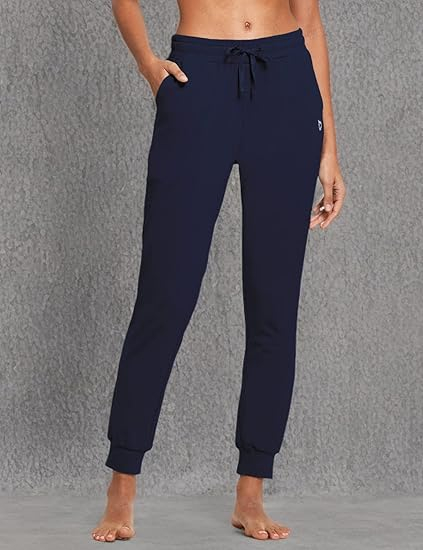 Pantaloni sport respirabili pentru femei, cu buzunare si snur in talie, albastri M [6]
