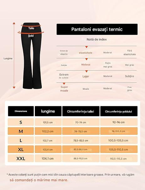 Colanti termici elastici pentru femei, respirabili, largi jos L [6]