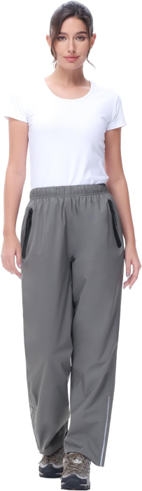 Pantaloni sport respirabili pentru femei, impermeabili, gri S [5]