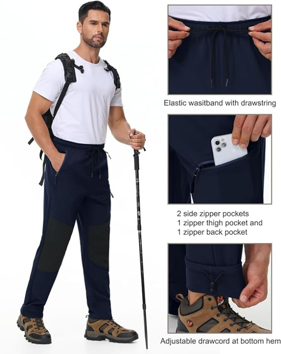 Pantaloni de ski de iarna pentru barbati, impermeabili, albastri 3XL [5]