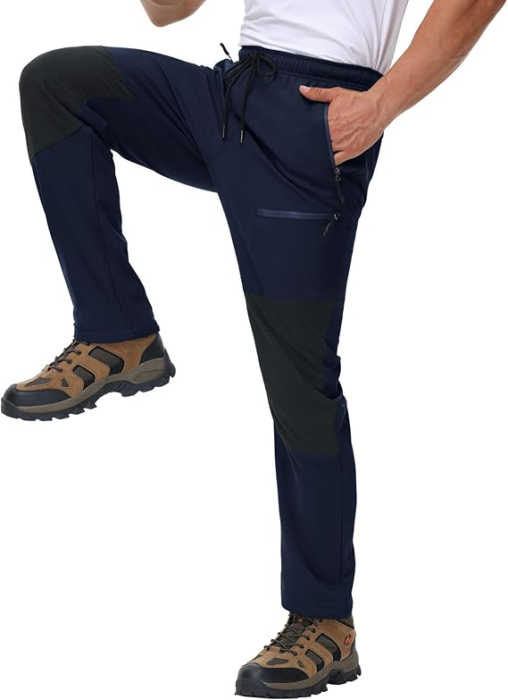 Pantaloni de ski de iarna pentru barbati, impermeabili, albastri L [4]