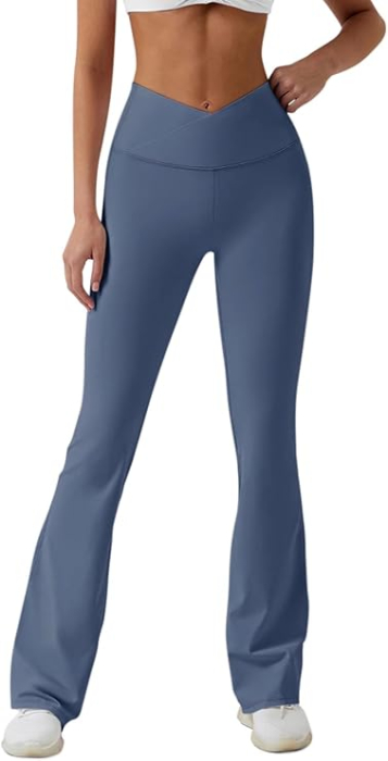 Pantaloni sport respirabili pentru femei, mulati, elastici, albastri M [2]