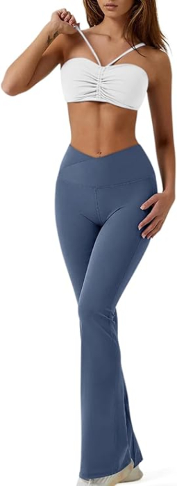 Pantaloni sport respirabili pentru femei, mulati, elastici, albastri M [4]