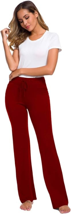 Pantaloni sport respirabili pentru femei, mulati, elastici, rosii 2XL [5]