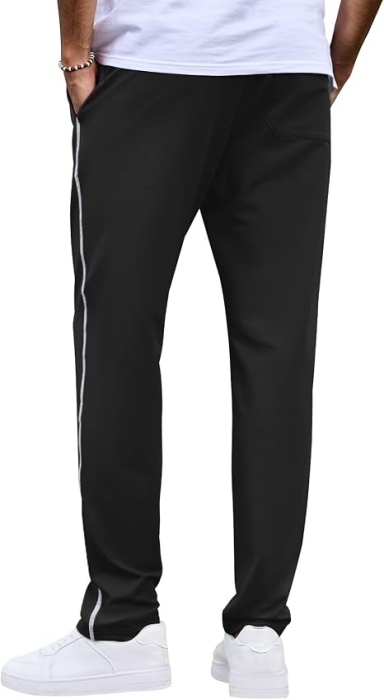 Pantaloni sport termici de alergare pentru barbati, negru, L [3]