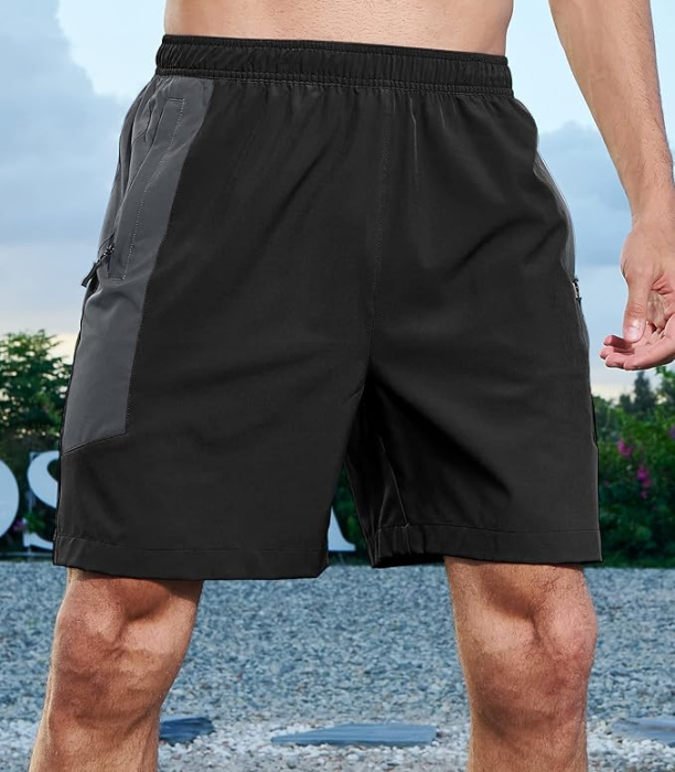 Pantaloni scurti sport termici pentru barbati, negri S [3]