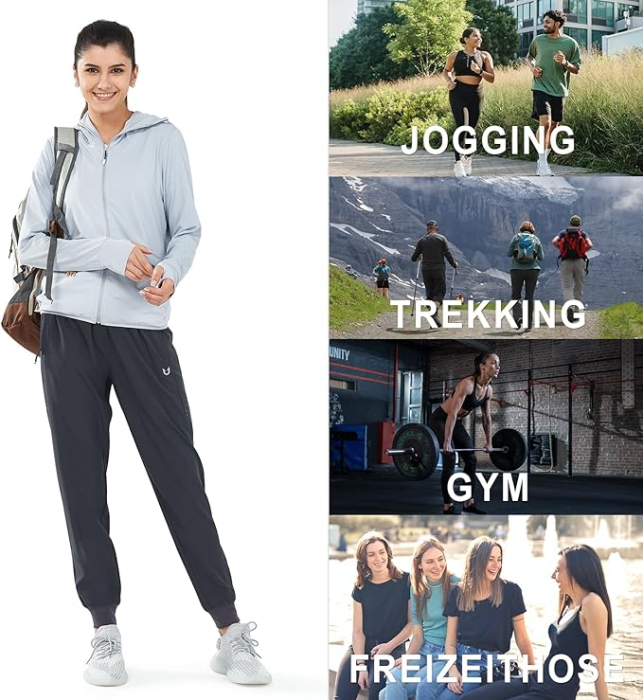 Pantaloni sport de alergare pentru femei, verde deschis, XL [5]