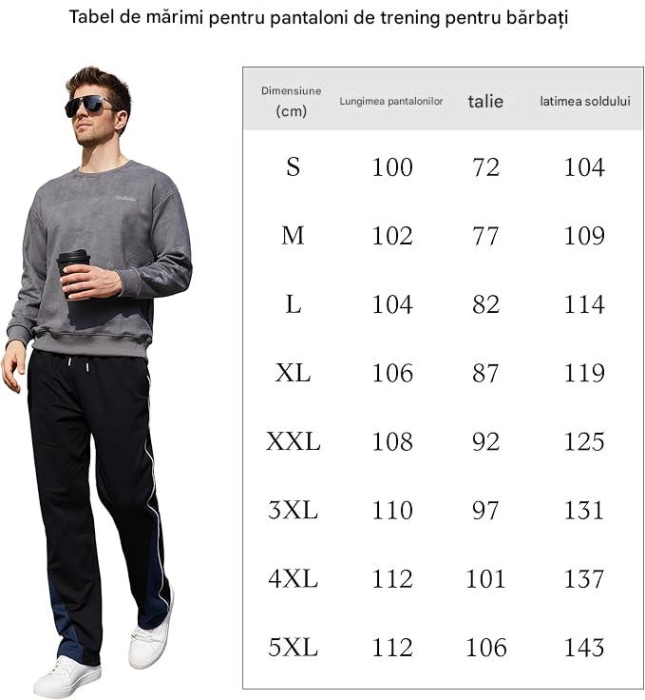 Pantaloni sport termici de alergare pentru barbati, albastri, XL [6]