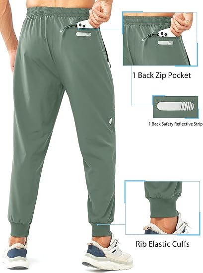 Pantaloni sport de alergare pentru femei, verde deschis, XL [2]