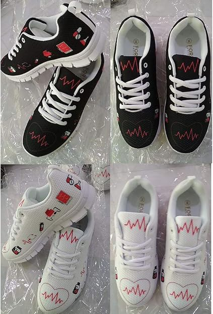 Pantofi Sport Damă, Sneakers Ușori și Respirabili, Talpă Cauciuc, Închidere cu Șireturi, 36 [5]