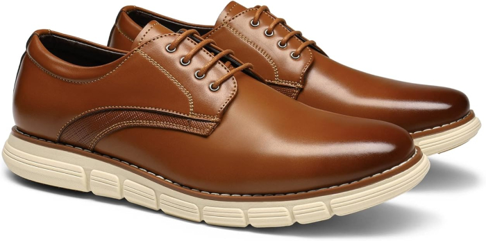 Pantofi casual pentru barbati, maro cu alb 41.5 [4]