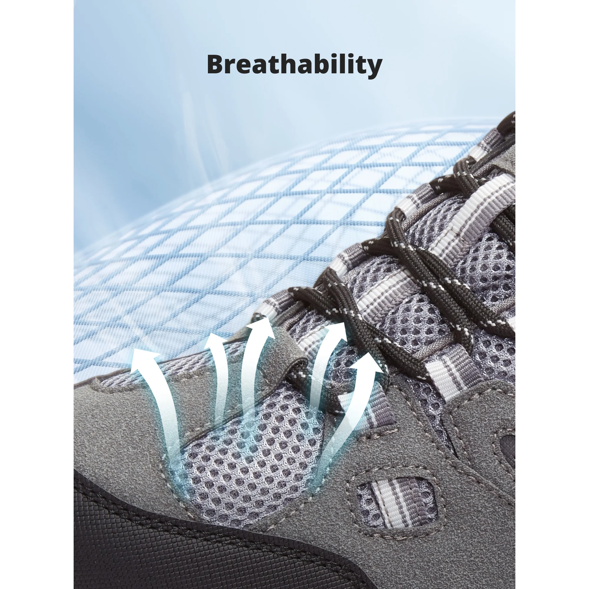 Pantofi de drumeție antiderapanti confortabili trekking - Gri Mărimea 45 [6]