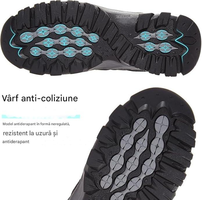 Pantofi de drumeție antiderapanti confortabili trekking - Negru/rosu Mărimea 40 [5]