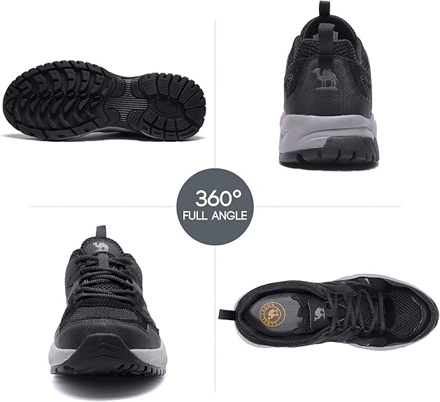 Pantofi de drumeție antiderapanti confortabili trekking - Negru Mărimea 45 [6]