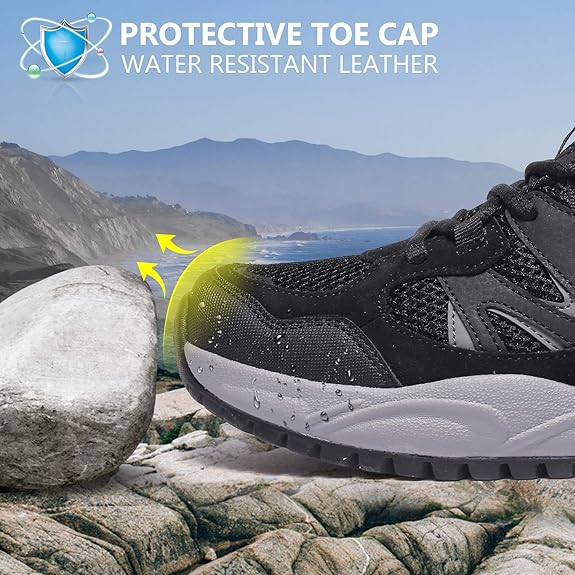 Pantofi de drumeție antiderapanti confortabili trekking - Negru Mărimea 45 [4]