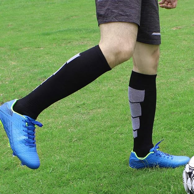 Pantofi de fotbal cu varf inalt si crampoane, Albastri, marimea 42 [2]