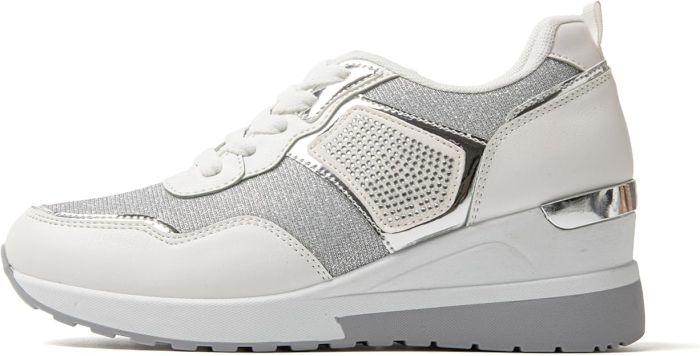 Pantofi casual cu platforma inalta pentru femei, albi 39 [2]