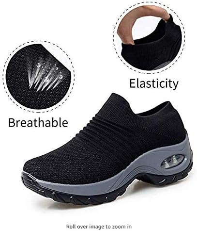 Pantofi Sport Slip-On, Mesh Respirabil, Talpă PU cu Pernă de Aer, 42 [5]
