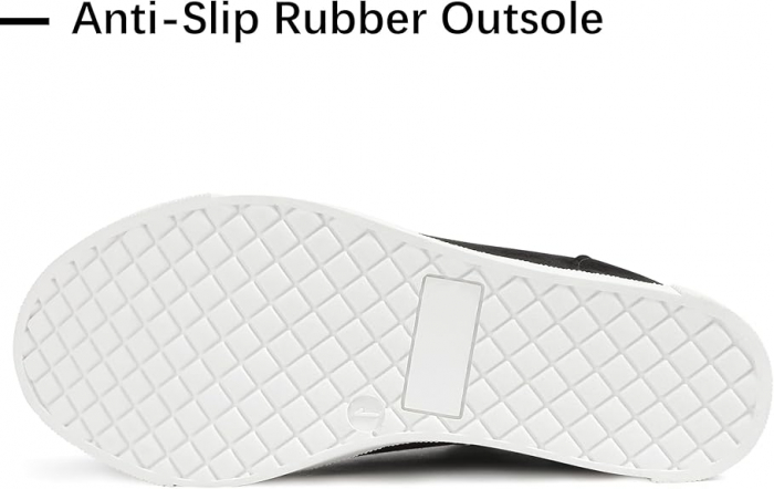Pantofi sport comozi pentru femei, negri cu talpa alba, 2 fermoare, peste glezna, 36 [4]