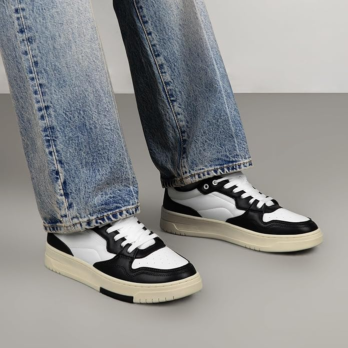 Pantofi sport pentru barbati, talpa groasa, alb/negru marimea 43.5 [7]