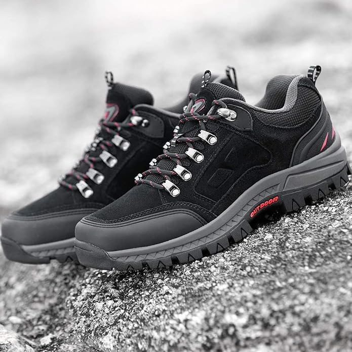 Pantofi de drumeție antiderapanti confortabili trekking - Negru Mărimea 44.5 [4]