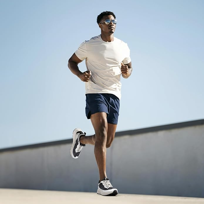 Pantofi sport extralargi pentru barbati, respirabili, talpa groasa, gri cu negru, 41 [2]