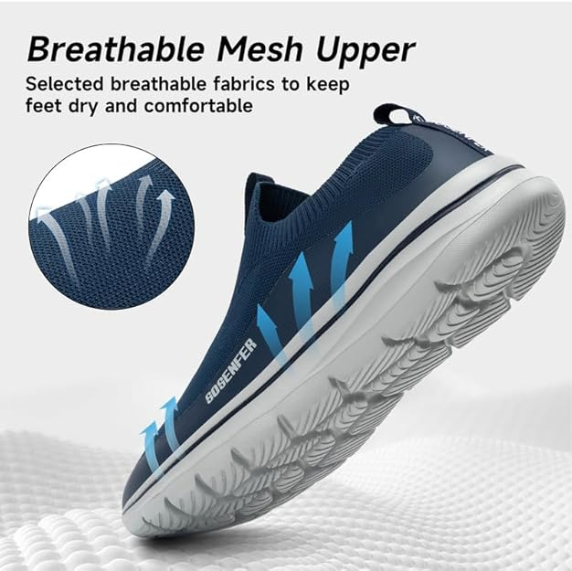 Pantofi sport pentru barbati, talpa groasa, albastri, talpa gri 45 [4]